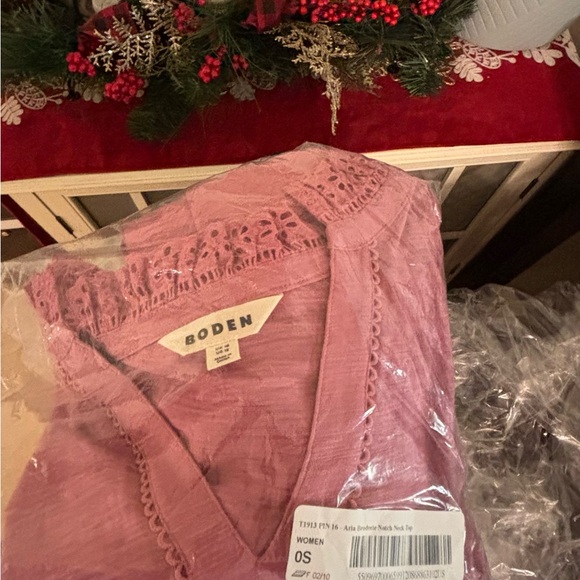 NWOT Boden Pink Lace Detail Women's Blouse - Picture 5 of 8